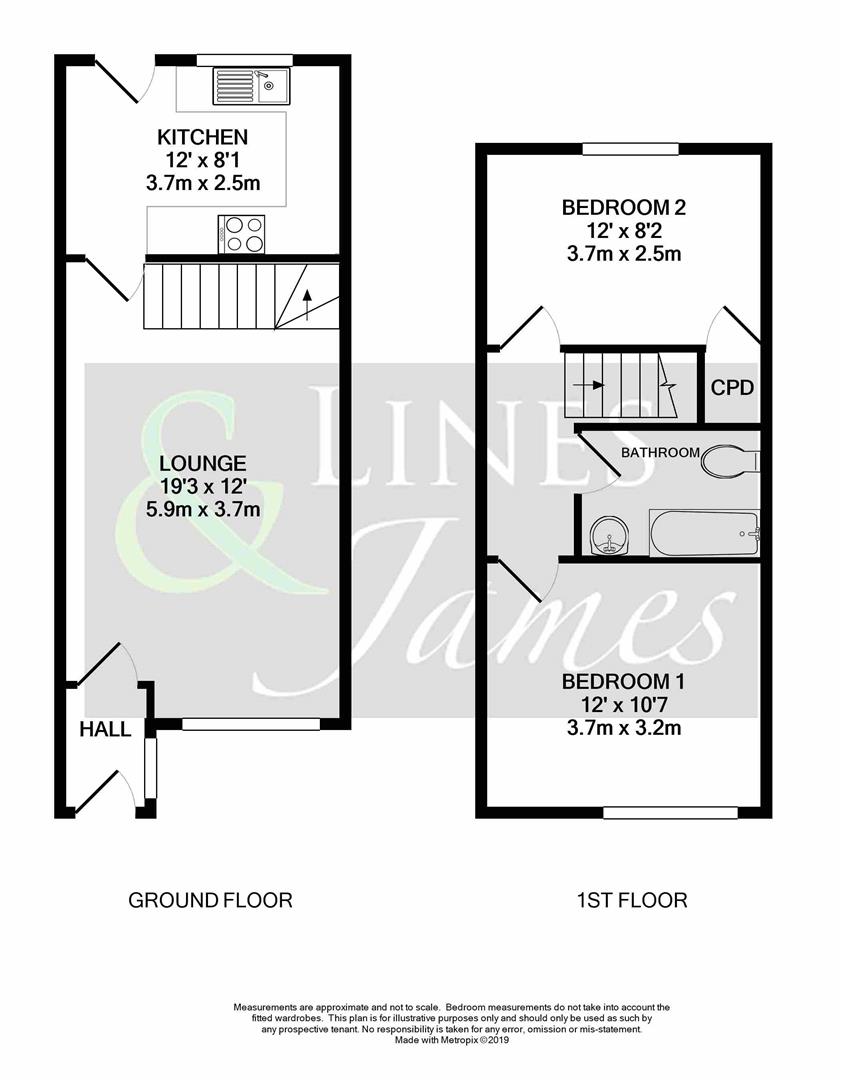 Floorplan for The Pines, Horsham
